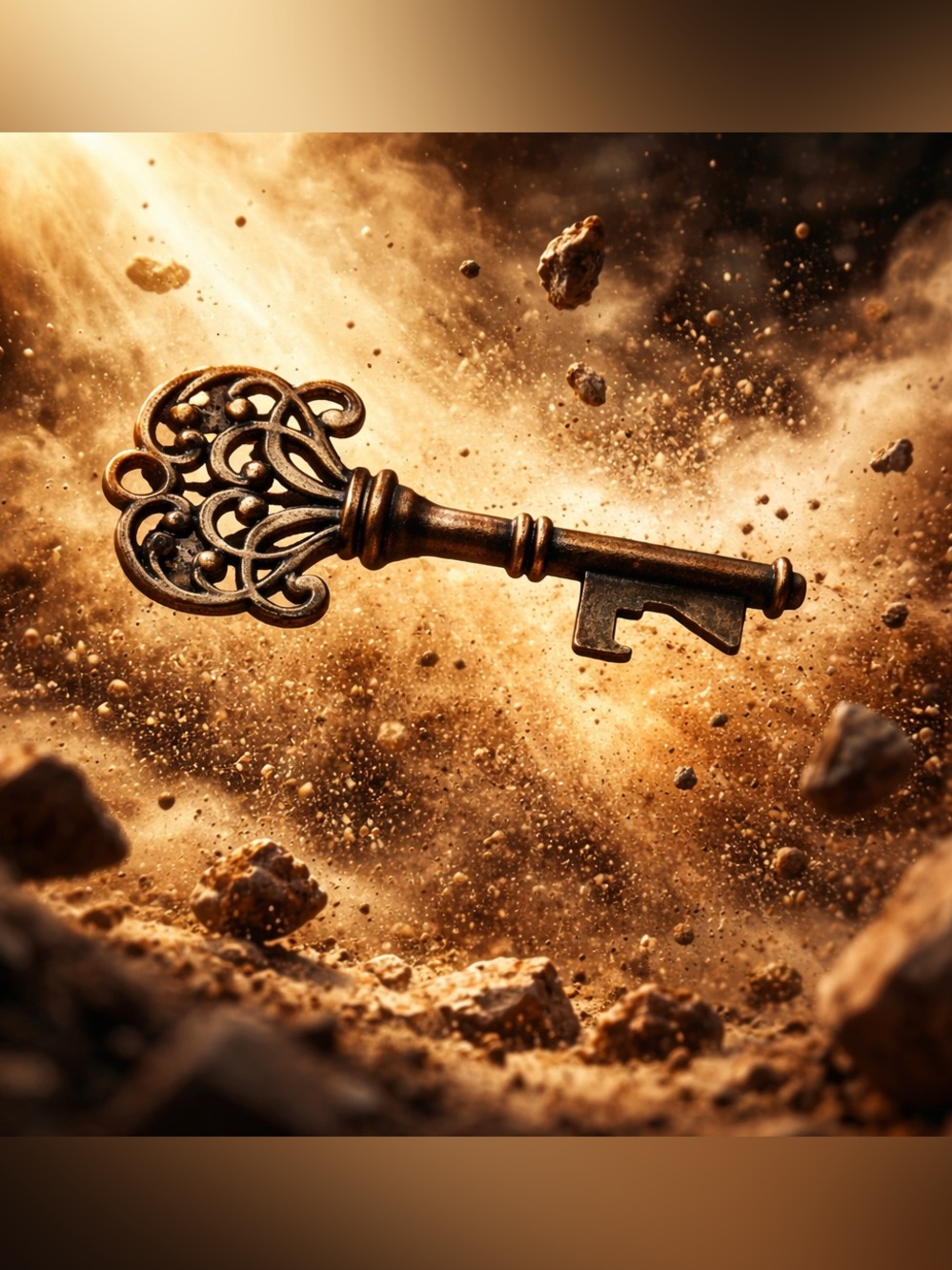 Vintage Style Ornate Key